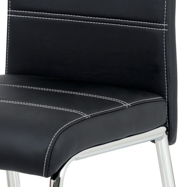 Jídelní židle  NOEMI černá/kov 3