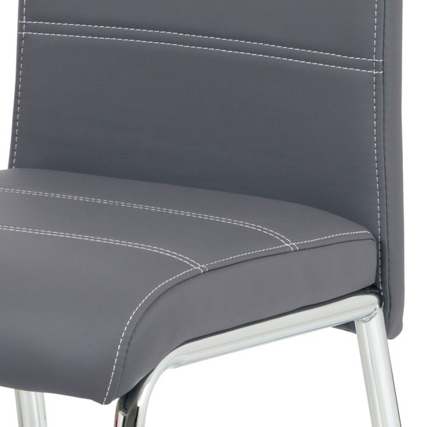Jedálenská stolička NOEMI sivá/kov 3