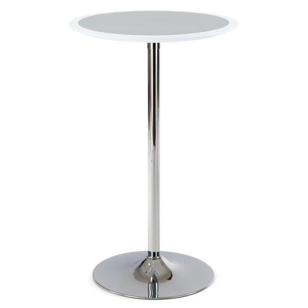 Barový stolek ONTARIO bílo-stříbrná 1