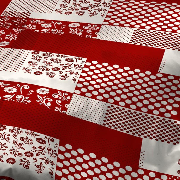 Posteľná bielizeň PATCHWORK červená, 70x90 a 140x200 cm 3