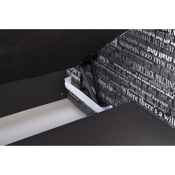 Postel s matrací PHILOSOPHY bílá/grafit, pravá, 90x200 cm 6