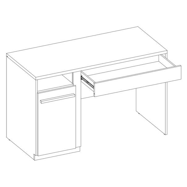 Psací stůl PLANO 06 dub nash/bílá/beton 8