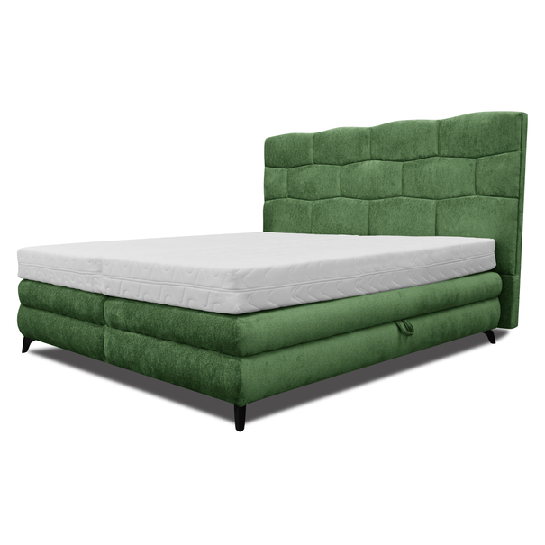 Čalouněná postel PLAVA zelená, 180x200 cm