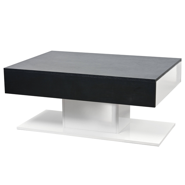 Konferenční stolek QUADRO dub černý/bílá 1