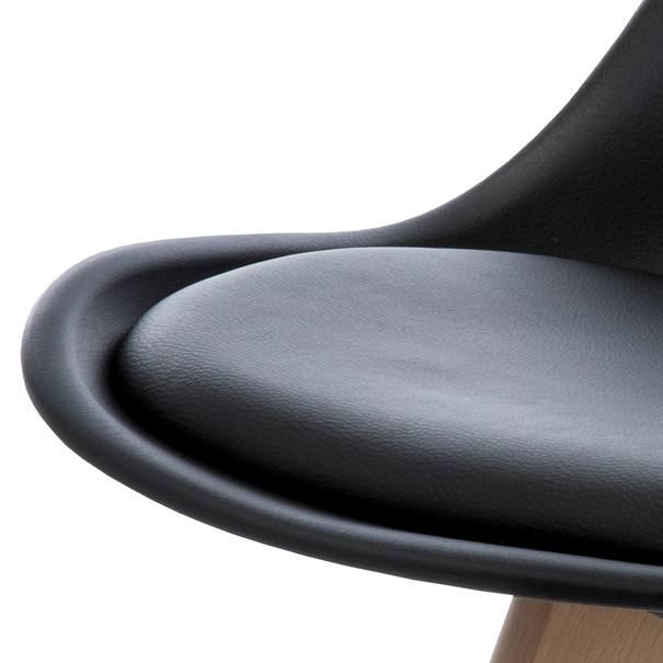 Jedálenská stolička SABRINA čierna/buk 3