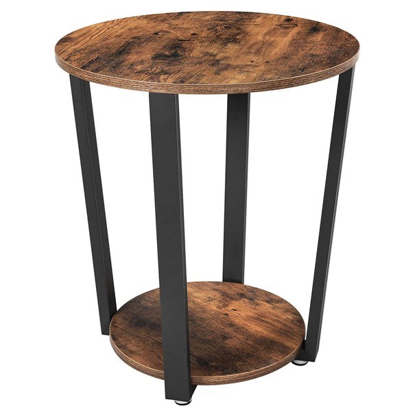 Přístavný stolek  SALO černá/hnědá 1