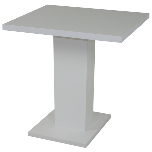 Sconto Jedálenský stôl SHIDA biela, šírka 70 cm