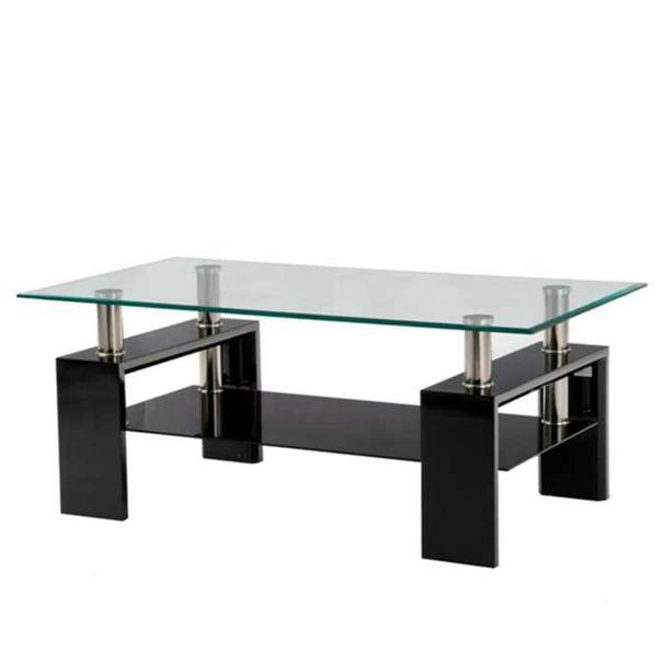 Konferenční stolek TOLEDO černá/sklo 1
