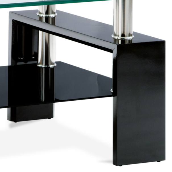 Konferenční stolek TOLEDO černá/sklo 3