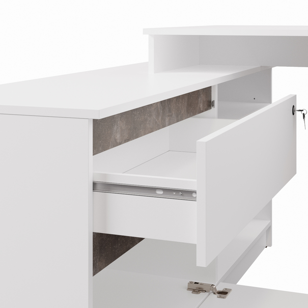 Psací stůl UMAR bílá/beton 3