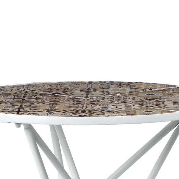 Zahradní stolek US 1000 bílá,mozaika 3