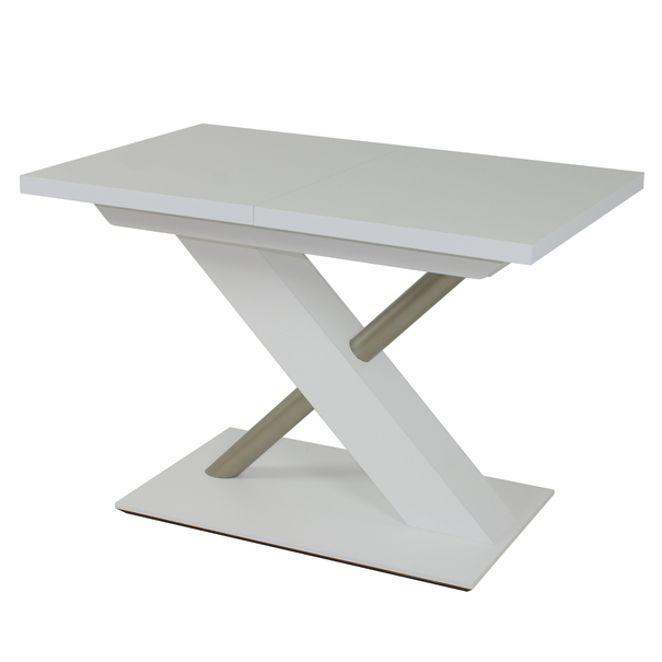 Jídelní stůl UTENDI 1 bílá, šířka 110 cm, rozkládací 1