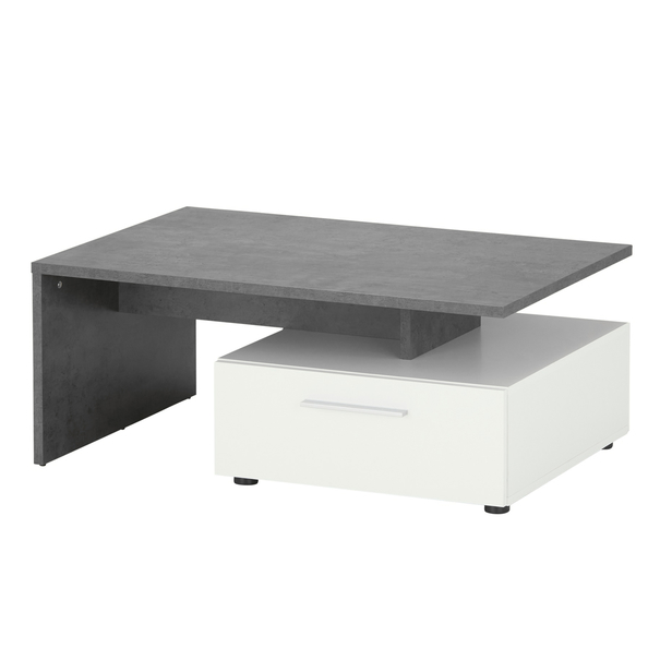 Konferenční stolek ZINGARO bílá/šedá 1