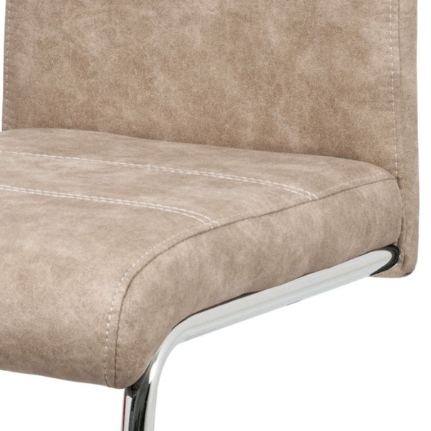 Jídelní židle  ZOEY krémová/stříbrná 6