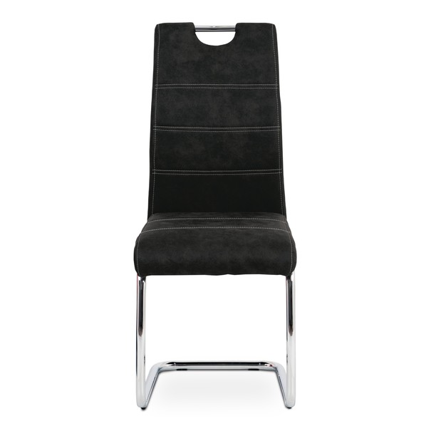 Jídelní židle  ZOEY černá/stříbrná 8