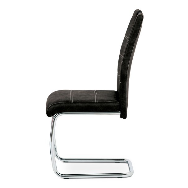 Jídelní židle  ZOEY černá/stříbrná 9