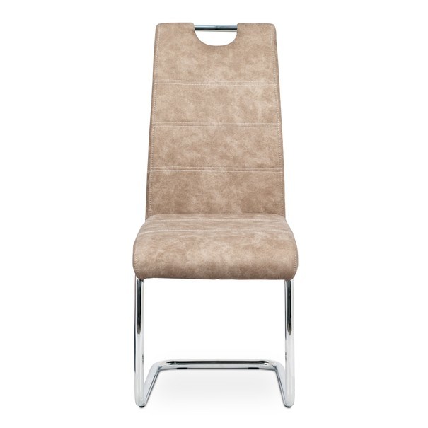 Jídelní židle  ZOEY krémová/stříbrná 9