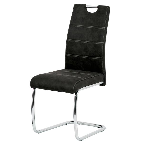 Jídelní židle  ZOEY černá/stříbrná 1