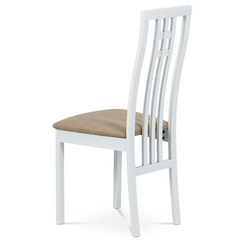 Jedálenská stolička AMANDA biela/béžová 2