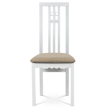 Jedálenská stolička AMANDA biela/béžová 3