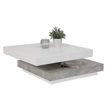 Konferenční stolek ANDY bílá/beton 2