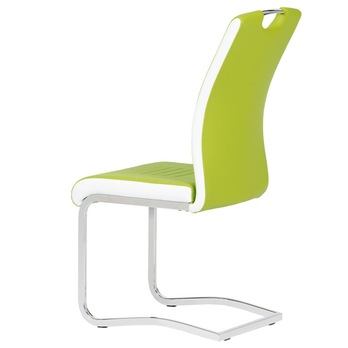 Jídelní židle ASHLEY zeleno-bílá 2