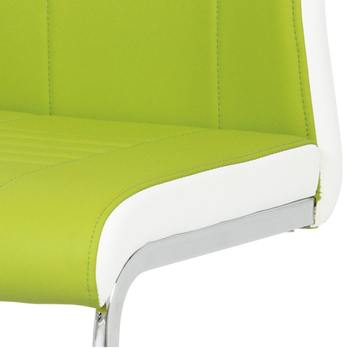 Jídelní židle ASHLEY zeleno-bílá 4