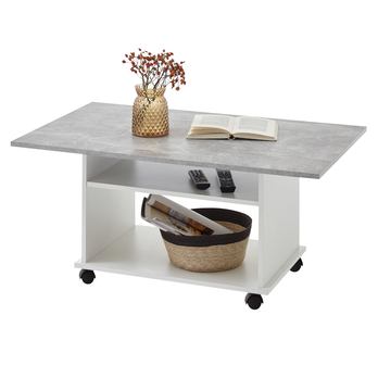 Konferenční stolek AZUR bílá/beton 1