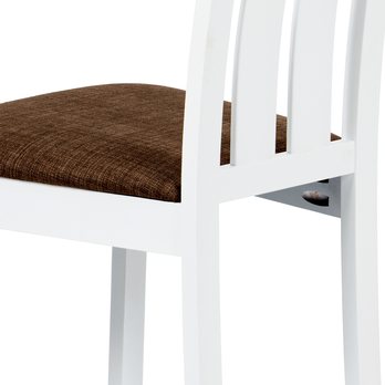 Jídelní židle BELA bílá/hnědá 3