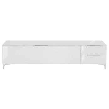 TV stolek BENTLEY bílá matná/bílé sklo, šířka 181 cm 3