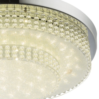 Stropní LED svítidlo CAKE chrom/akryl, průměr 38 cm 3