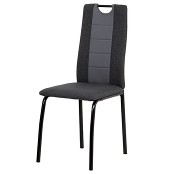 Jedálenská stolička CAMILLA čierna/sivá 1