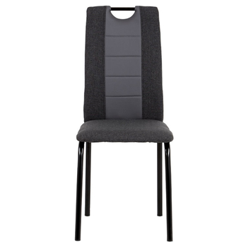 Jedálenská stolička CAMILLA čierna/sivá 2