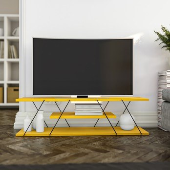 TV stolek  CANAZ žlutá/černá 2