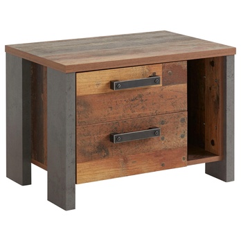 Noční stolek CLIF staré dřevo/beton 1