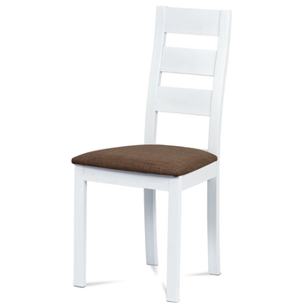 Jedálenská stolička DIANA biela/hnedá 1