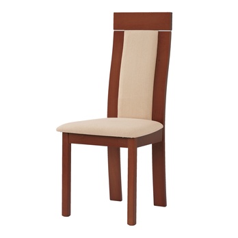 Jedálenská stolička ELENA čerešňa/béžová 1