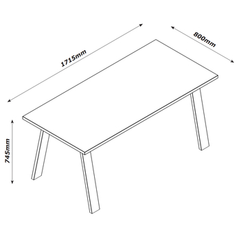 Písací stôl ENNIO dub elegance/antracit 5