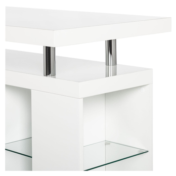Barový stôl GLAWI biela vysoký lesk 5