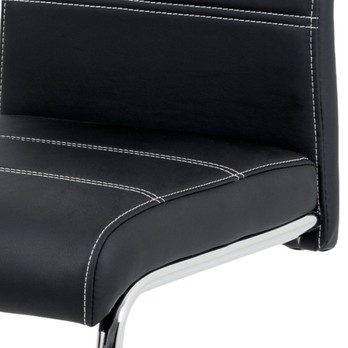Jídelní židle GROTO černá/stříbrná 4