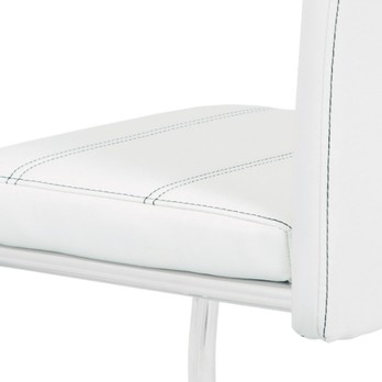 Jídelní židle GROTO bílá/stříbrná 3