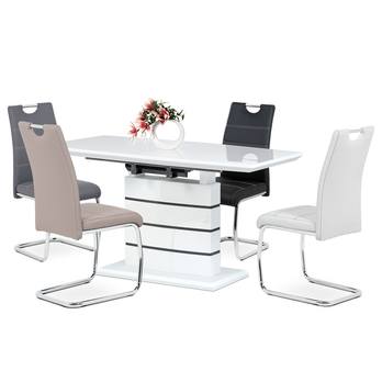 Jídelní židle GROTO bílá/stříbrná 2