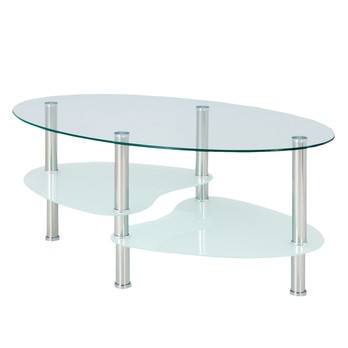 Konferenční stolek HAMBURG sklo/ocel 1