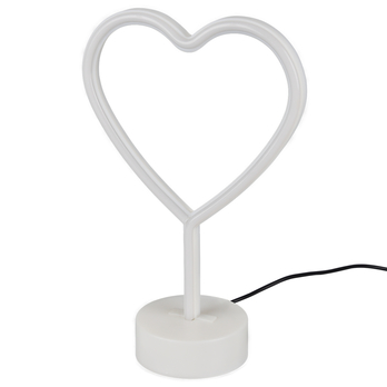 Stolní LED lampa HEART bílá 1