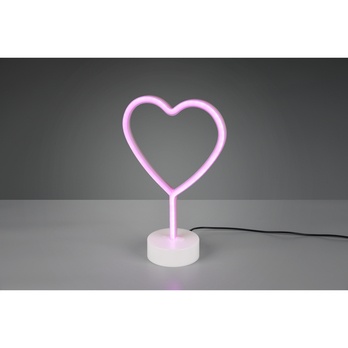 Stolní LED lampa HEART bílá 2