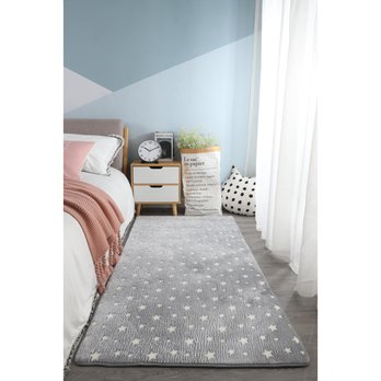 Dětský koberec HVĚZDA světle šedá, 80x150 cm 2