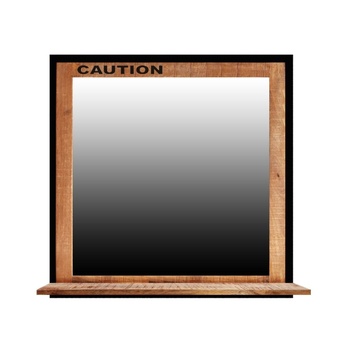 Zrcadlo s poličkou IRON mangovník 3