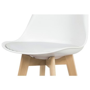 Barová stolička JULIETTE biela/buk 3