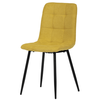 Jídelní židle KARA žlutá/černá 1