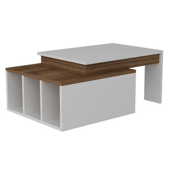 Konferenční stolek KOLARADO bílá/ořech 1
